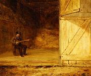 William Sidney Mount The Banjo Player  det oil painting artist